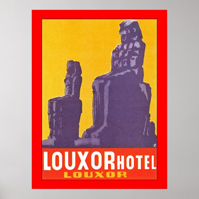 Affiche Vintage Louxour Hotel Egypt (Devant)
