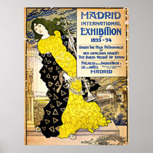Affiche Vintage : Madrid International Exposition, 1893-94