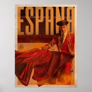 Affiche Vintage Madrid Matador