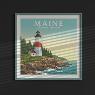 Affiche Vintage Maine