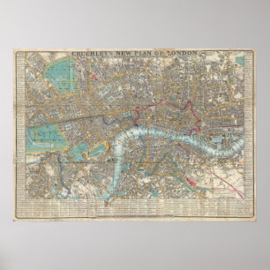 Affiche Vintage Map of London