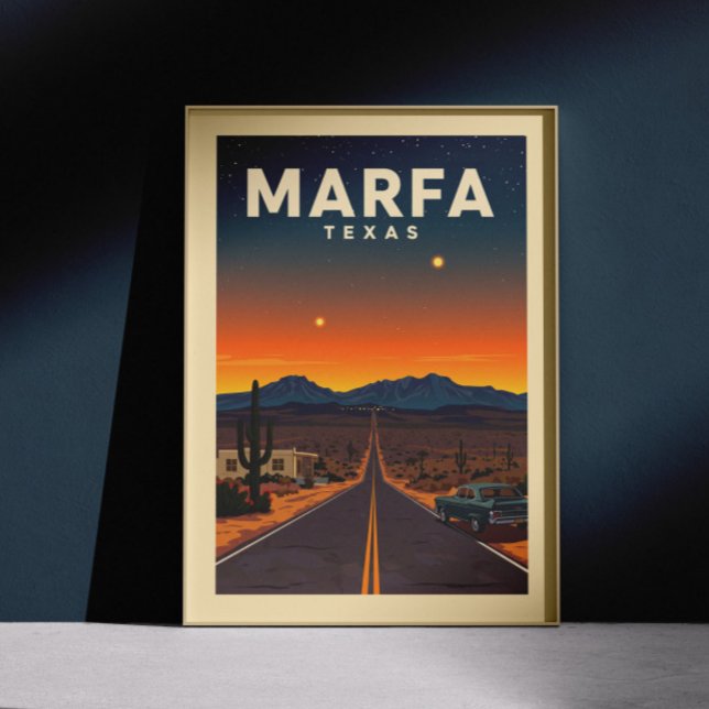 Affiche Vintage Marfa Texas (Créateur téléchargé)