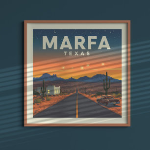 Affiche Vintage Marfa Texas