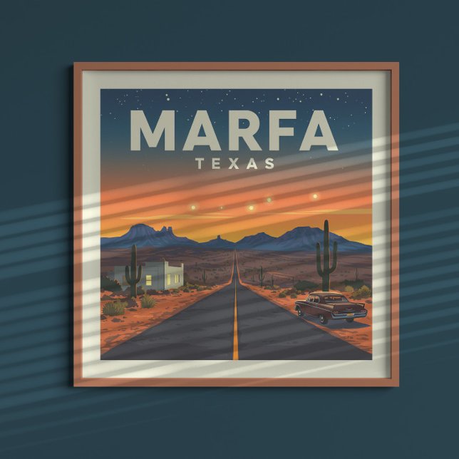 Affiche Vintage Marfa Texas (Créateur téléchargé)