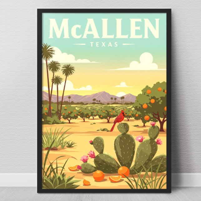 Affiche Vintage McAllen Texas (Créateur téléchargé)