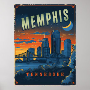Affiche Vintage Memphis, Tennessee