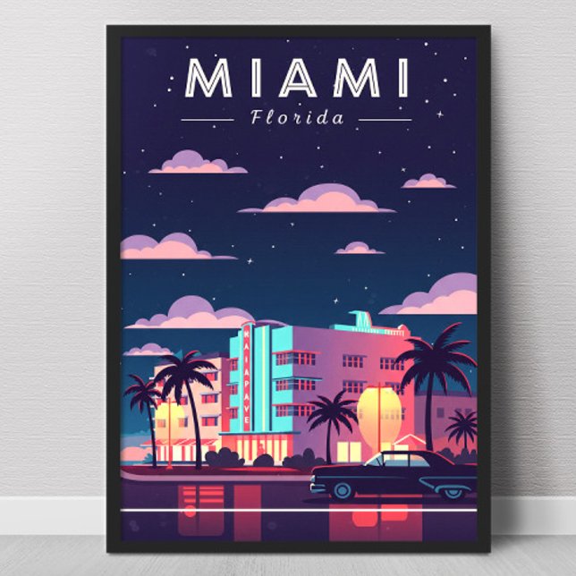 Affiche Vintage Miami (Créateur téléchargé)
