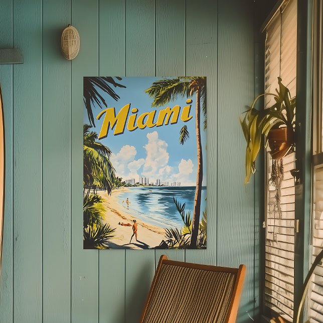 Affiche Vintage Miami Floride Travel Wall (Créateur téléchargé)