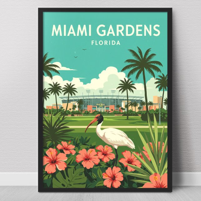 Affiche Vintage Miami Gardens Florida (Créateur téléchargé)