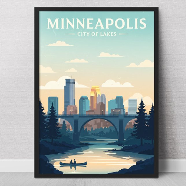 Affiche Vintage Minneapolis (Créateur téléchargé)