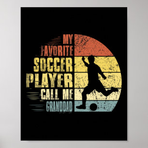 Affiche Vintage Mon Joueur de Foot Favori M'appelle Grand-