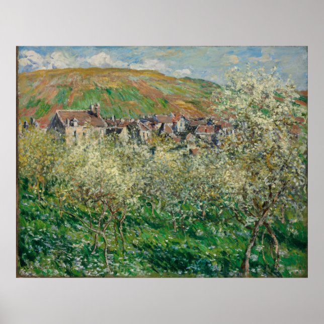 Affiche Vintage Monet 1879 Plum Trees (Devant)