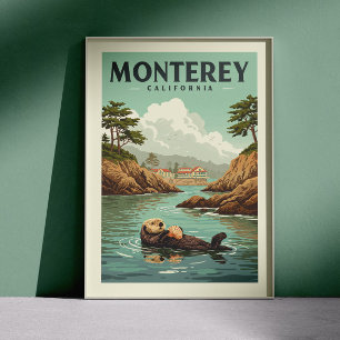 Affiche Vintage Monterey Californie