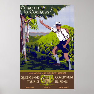 Affiche Vintage Montez À Coolness Queensland Australie
