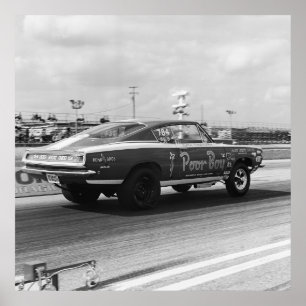 Affiche Vintage Mopar Drag - Cuda - Pauvre garçon