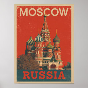 Affiche Vintage Moscou