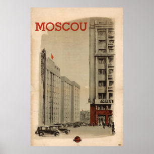 Affiche Vintage Moscou