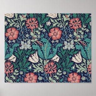 Affiche Vintage motif floral, William Morris
