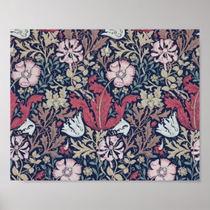 Affiche Vintage motif floral, William Morris
