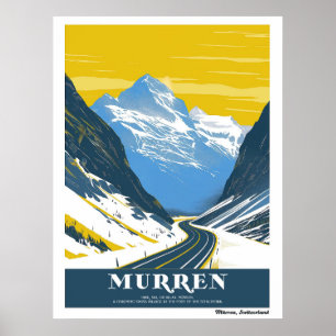 Affiche Vintage Murren, Suisse