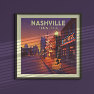 Affiche Vintage Nashville Tennessee