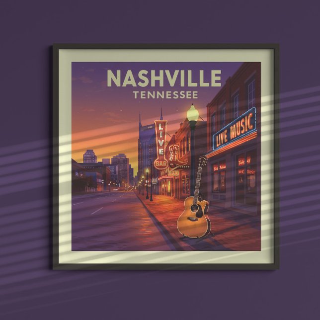 Affiche Vintage Nashville Tennessee (Créateur téléchargé)