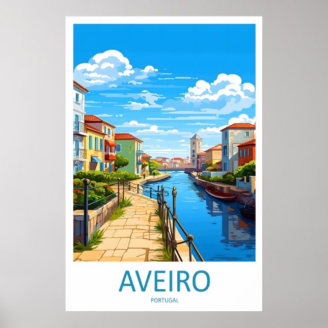 Affiche vintage nationale d'Aveiro Ski Travel Park (Devant)