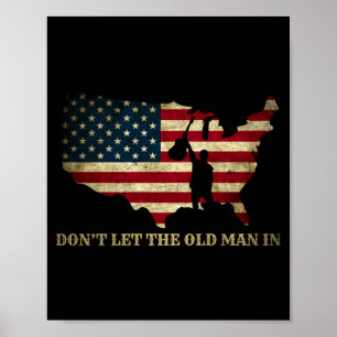 Affiche Vintage Ne laissez pas le vieil homme entrer Drape