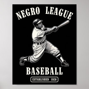 Affiche Vintage Negro League Bysell Black History Mois Ju