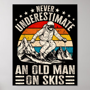 Affiche Vintage N'est Jamais Sous-Estimer Un Vieil Homme S