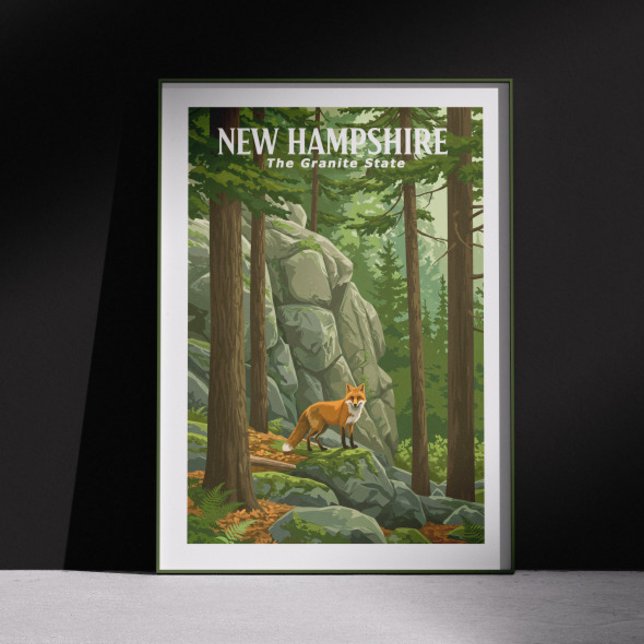 Affiche Vintage New Hampshire (Créateur téléchargé)