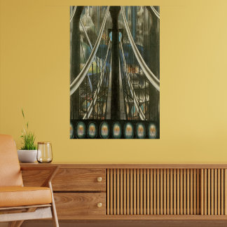 Affiche Vintage New York Architecture, Brooklyn Bridge