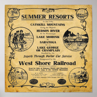 Affiche Vintage New York West Shore Railroad Print