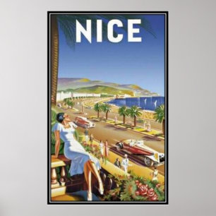 Affiche Vintage Nice, France -