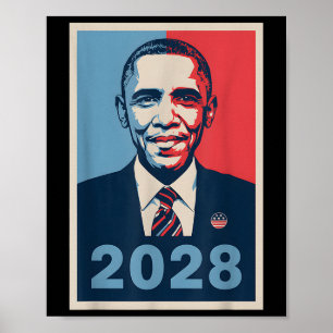 Affiche Vintage Obama 2028 Un drôle d'élection politique p