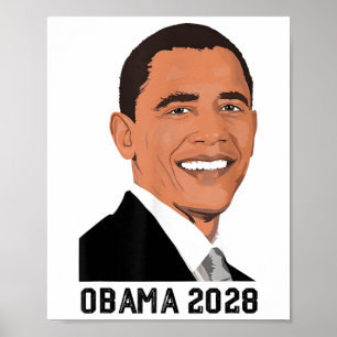 Affiche Vintage Obama 2028 Un drôle d'élection politique p