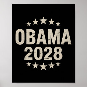 Affiche Vintage Obama 2028 Un drôle d'élection politique p
