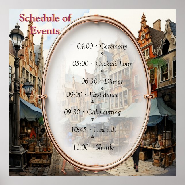 Affiche Vintage Old Amsterdam Art (Devant)