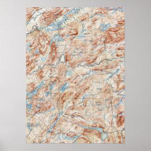 Affiche Vintage Old Forge New York Topographical Map