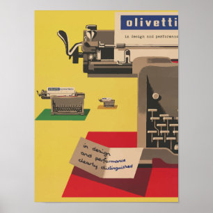 Affiche Vintage Olivetti
