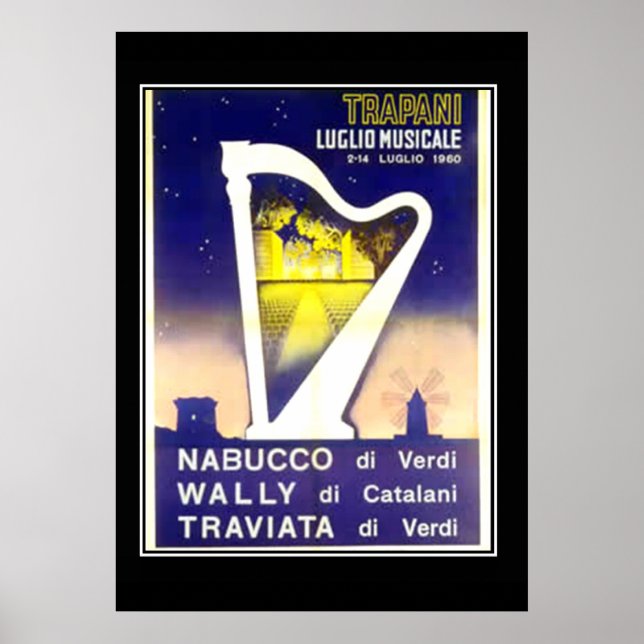 Affiche vintage opéra italien (Devant)