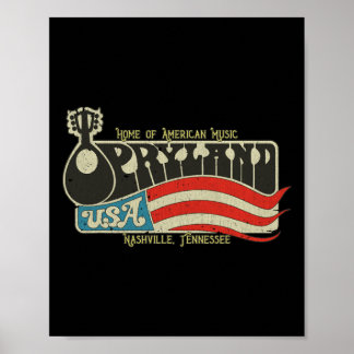 Affiche Vintage Opryland USA 1972 Tennessee les années 70