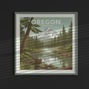 Affiche Vintage Oregon