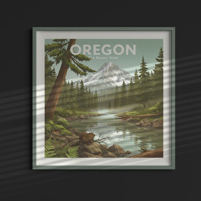 Affiche Vintage Oregon (Créateur téléchargé)