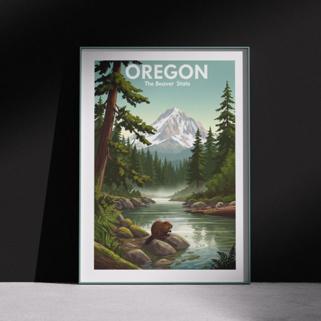 Affiche Vintage Oregon (Créateur téléchargé)