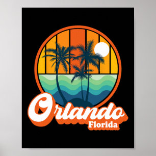 Affiche Vintage Orlando Florida Summer Vacances Plage Souv
