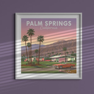 Affiche Vintage Palm Springs Californie