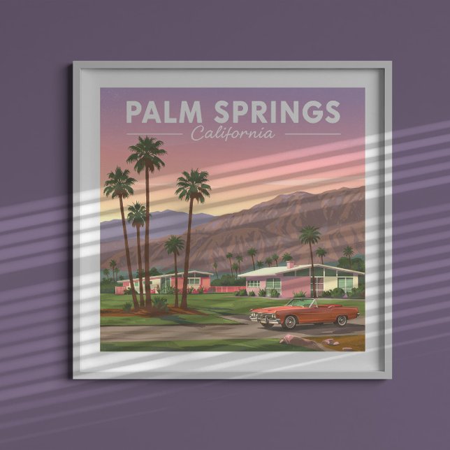 Affiche Vintage Palm Springs Californie (Créateur téléchargé)