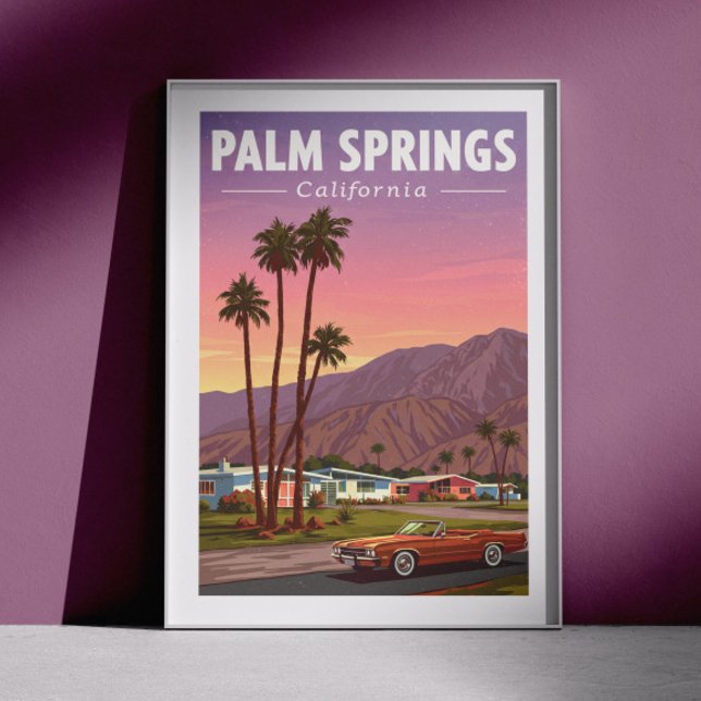 Affiche Vintage Palm Springs Californie (Créateur téléchargé)