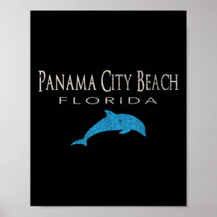 Affiche Vintage Panama City Beach Dolphin T Shirt